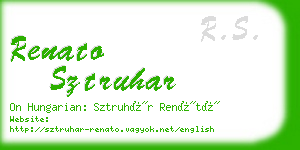 renato sztruhar business card